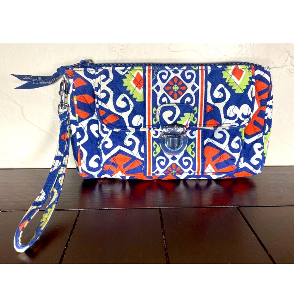 VERA BRADLEY PURSE SUN VALLEY WRISTLET WALLET CLUTCH